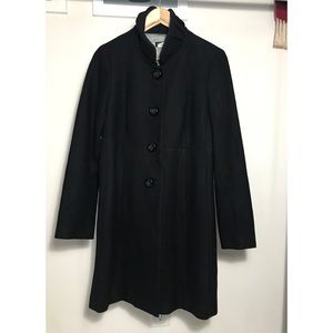 Black J Crew Wool A-Line Coat